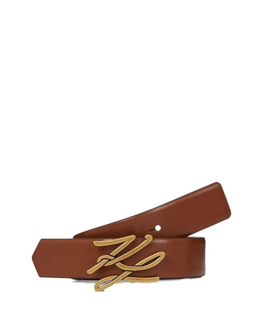 Karl Lagerfeld K/autograph リバーシブル ベルト Brown