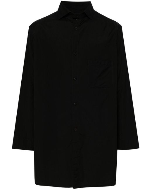 Yohji Yamamoto Black Cotton Poplin Shirt for men