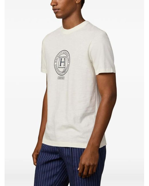 Hackett White Heritage H Logo-Print T-Shirt for men