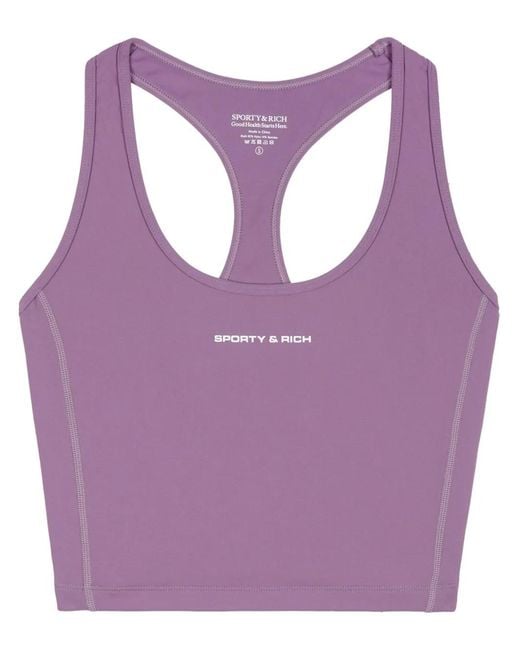 Sporty & Rich Purple Sr Bold Sports Tank Top