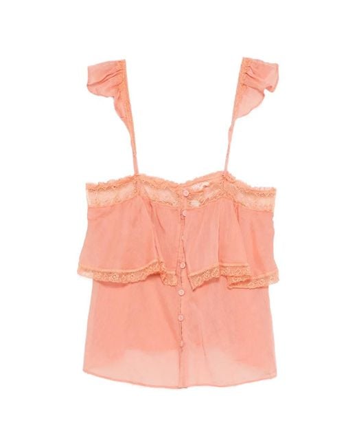 Forte_forte Pink Blouse À Volants