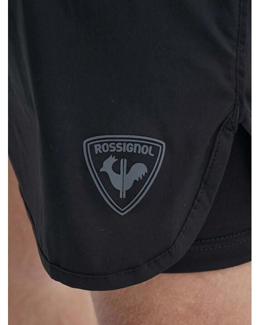 Rossignol Black Drawstring Logo Shorts for men