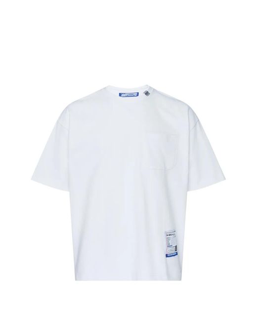 Maison Mihara Yasuhiro White Logo-Patch Chest-Pocket T-Shirt for men