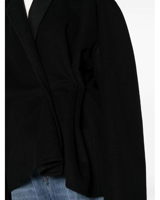 Giacca doppiopetto con dettaglio arricciato di Givenchy in Black
