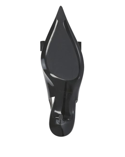 POTAMY Black 110Mm Leather Heeled Pumps