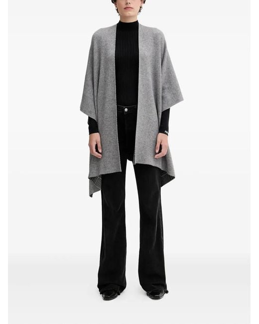 Benetton Gray Cape Drapée Réversible