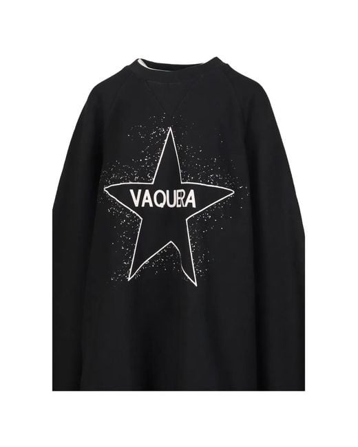 VAQUERA Black Star-Print Oversized Sweatshirt