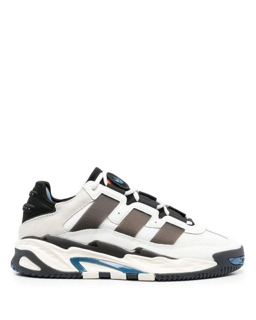 メンズ Adidas パネルデザイン ローカットスニーカー White