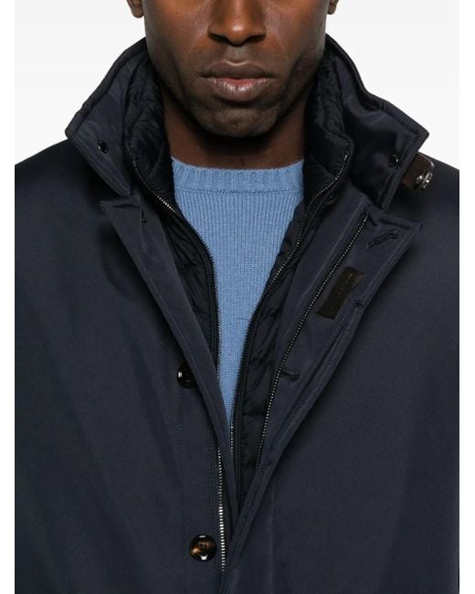 Moorer Geknöpfte Jacke mit Stehkragen in Blue für Herren