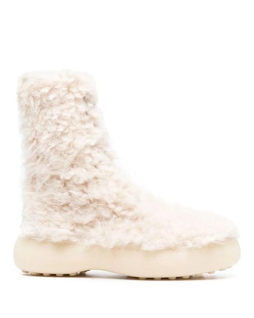 Tod's Natural W.G. Lace-Up Boots