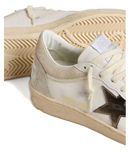 Golden Goose Deluxe Brand White Ballstar Leather Sneakers
