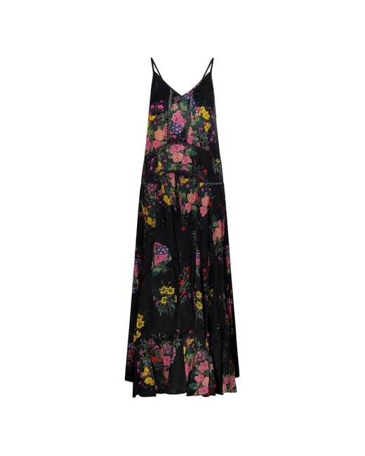 Mes Demoiselles Black Polly Floral Lace Maxi Dress