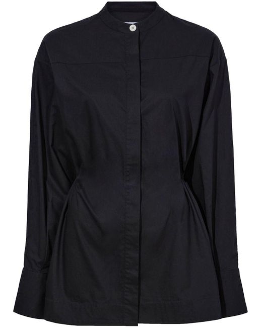 Proenza Schouler Black Drawstring Long-sleeve Shirt