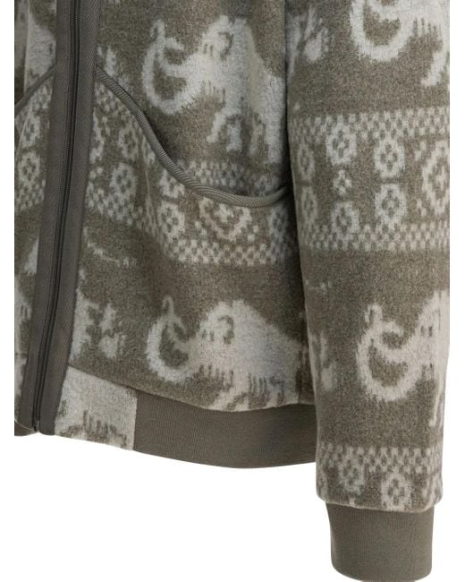 Cardigan Zippé À Motif Mammut pour homme en coloris Gray