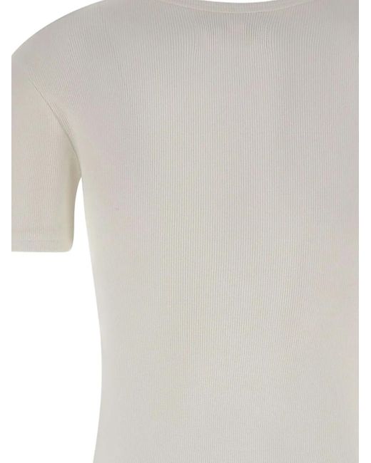 Vivienne Westwood Gray Orb-Embellished Ribbed Bodysuit