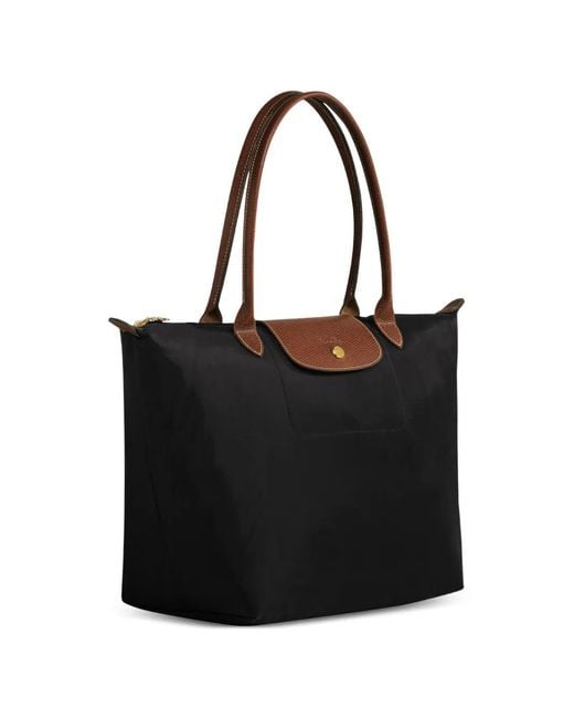 Longchamp Black Large Le Pliage Tote Bag