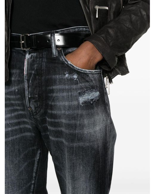 Jeans slim con effetto vissuto di DSquared² in Blue da Uomo