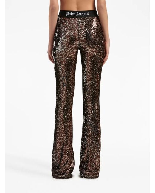 Palm Angels Flared Broek in het Brown