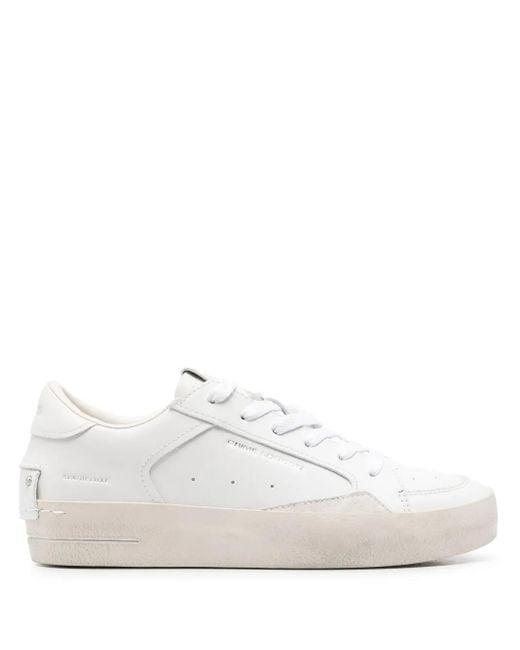 Crime London White Sk8 Deluxe Sneakers