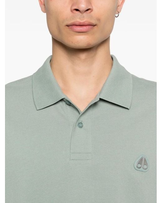 Polo Everett Con Logo di Moose Knuckles in Green da Uomo