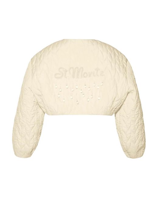 Anouki Natural Quilted Bomber Jacket