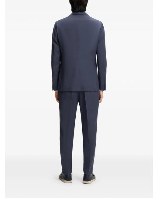 Boss Blue Button-Fastening Blazer for men