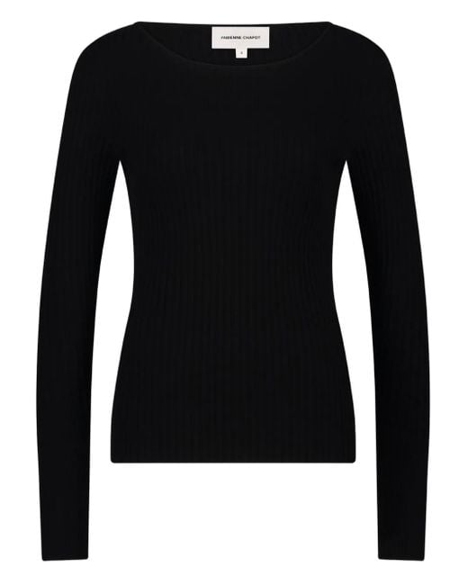FABIENNE CHAPOT Women's Black Alida Ribbed T-Shirt