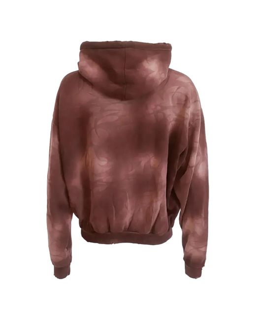 HELLSTAR Brown Bleach-Effect Hoodie for men