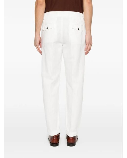 Eleventy White Pences Trousers for men