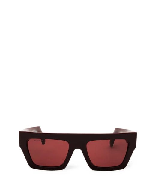 Etro Pink Rectangle-Frame Sunglasses