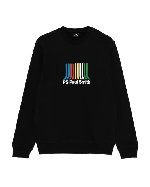 Paul Smith Black Crewneck Logo Sweatshirt for men