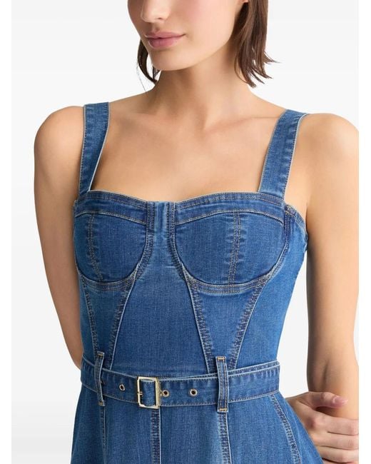 Liu Jo Blue Denim Bustier Dress