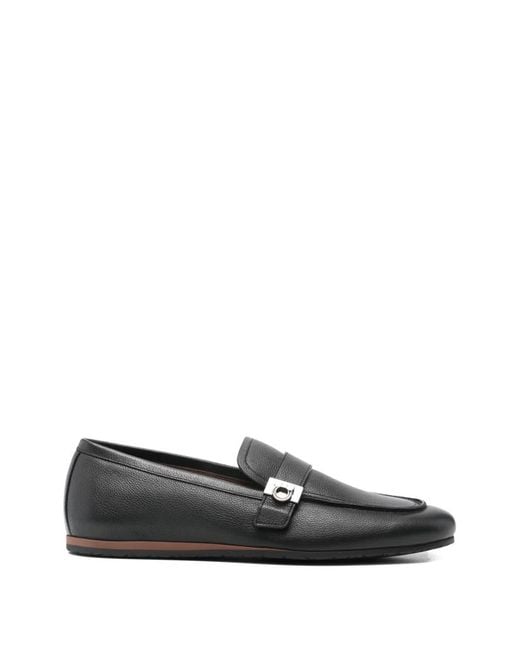 Ferragamo White Logo-Plaque Loafers for men