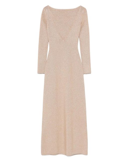 Max Mara Jurk Met Boothals in het Natural