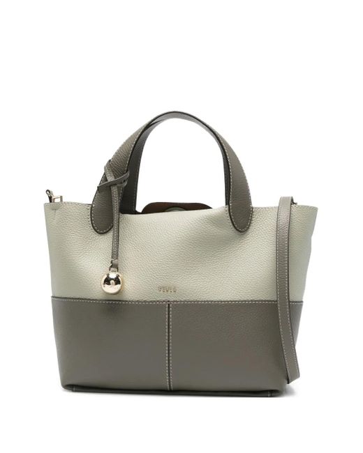 Furla Metallic Primrose Two-Tone Leather Tote Bag