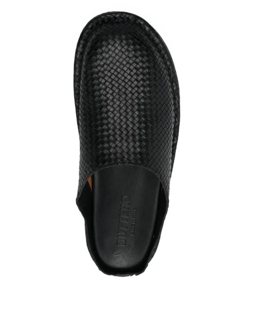 メンズ Buttero レザースリッポン Black