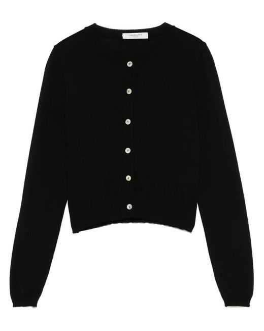 Charlott Black Cardigan Aus Wolle