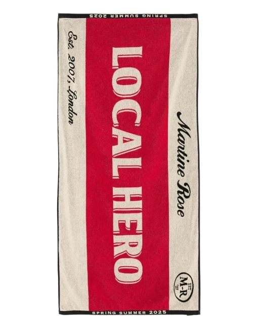 Martine Rose Red Local Hero Beach Towel