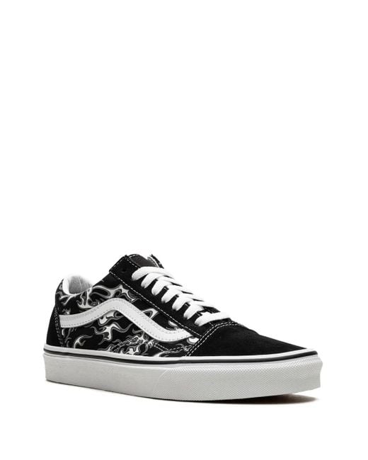 Vans Black Old Skool "Flames" Sneakers