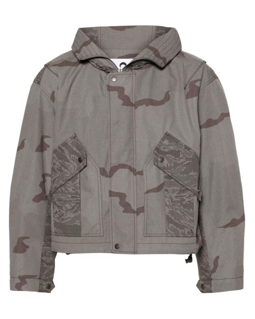 MARINE SERRE Kapuzenjacke mit Camouflage-Print in Gray für Herren