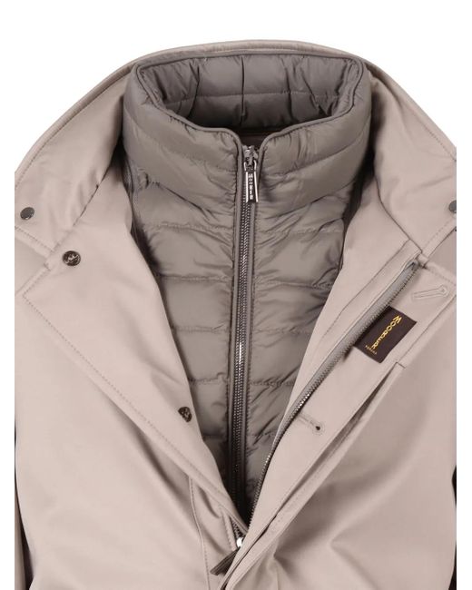 Moorer Natural Buttoned Single-Breasted Padded Jacket for men