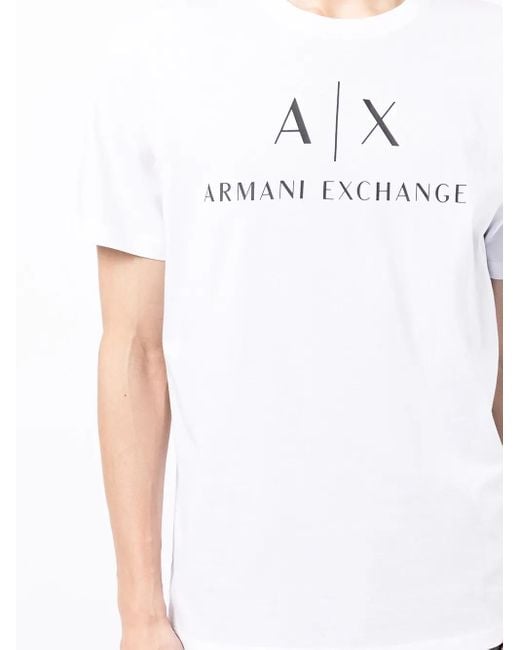 ARMANI EXCHANGE White Slim Fit Tee for men