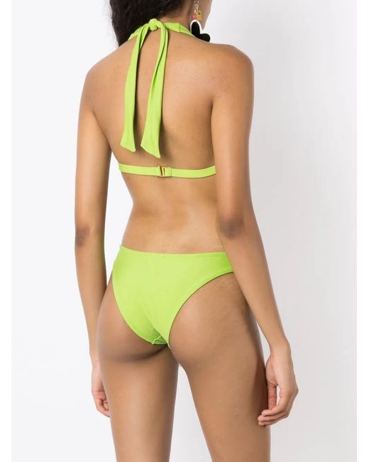 Bikini Triangular Con Cuello Halter Amir Slama de color Green