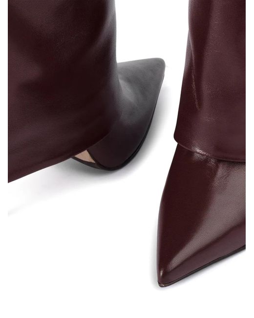 Le Silla Purple Andy 120Mm Layered Leather Boots