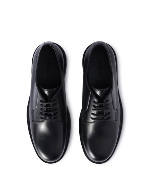 Off-White c/o Virgil Abloh Black Military Leather Derby Shoes for men