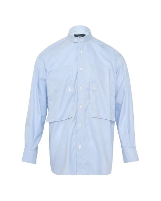 Comme des Garçons Blue Long-Sleeve Patch-Pocket Shirt for men