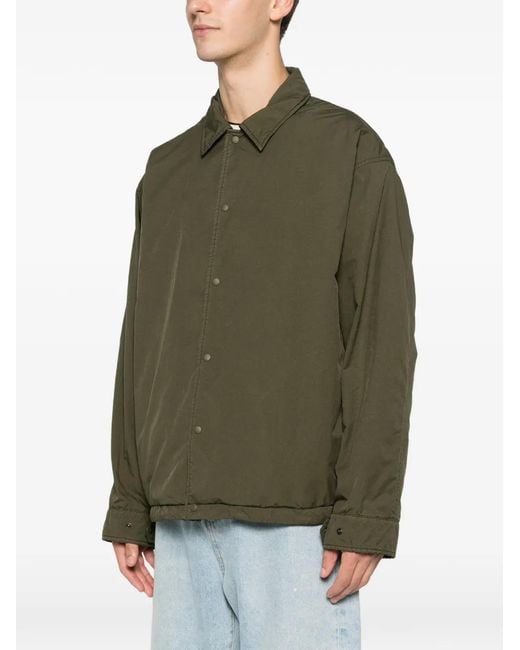 Aspesi Green Pollard Buttoned Overshirt for men