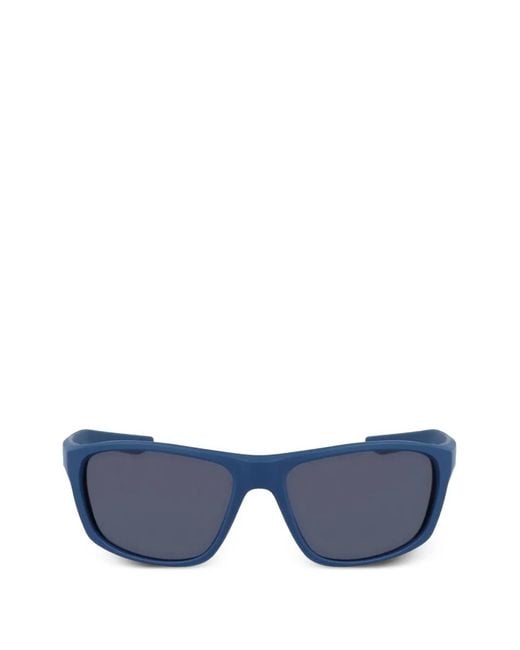 Nike Blue Rectangle-Frame Sunglasses