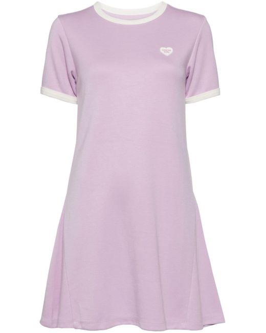 Chocoolate Purple Logo-patch T-shirt Minidress