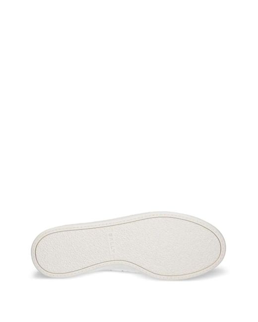 Bally White Perforated Leather Sneakers for men